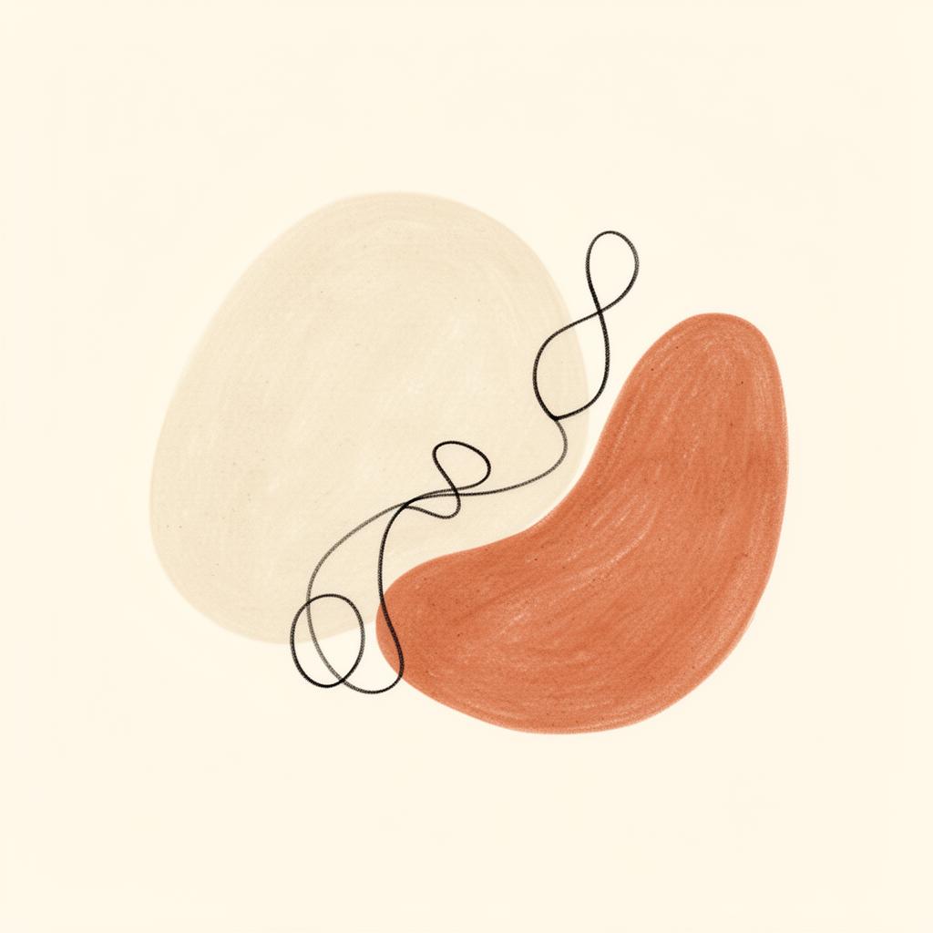 Abstract organic shapes representing aligned decisions